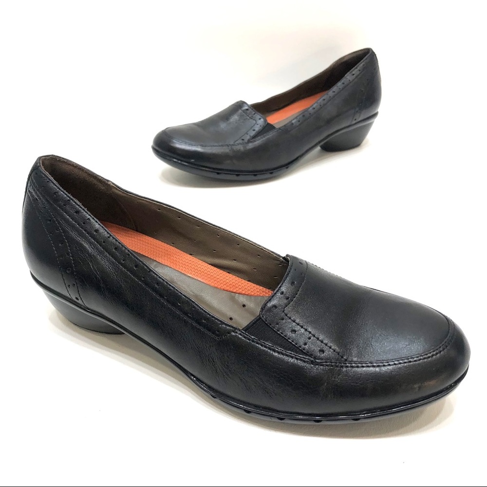Clark’s unstructured black comfort heels size 9 M